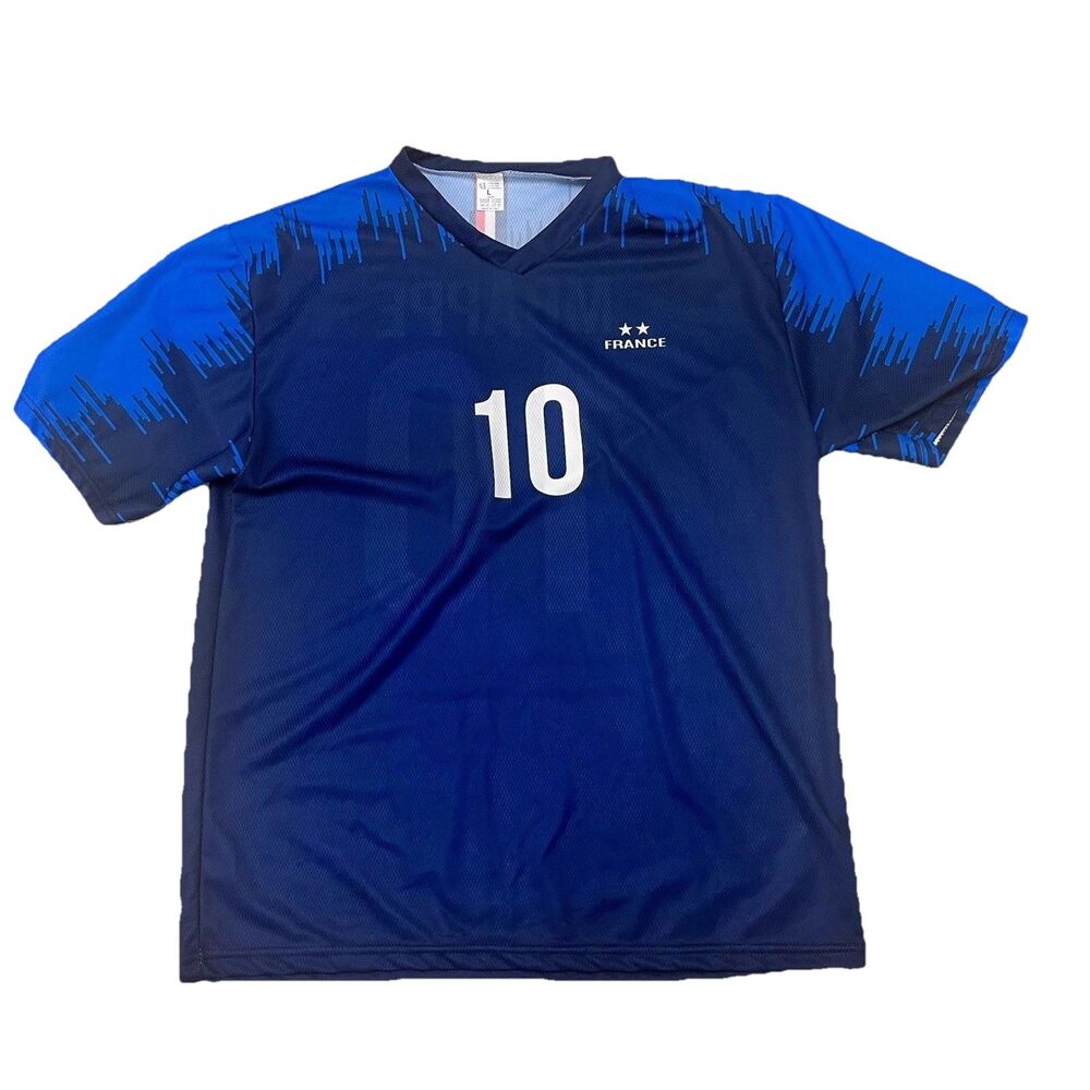 France Soccer Jersey No. 10 Kylian Mbappe Size Large